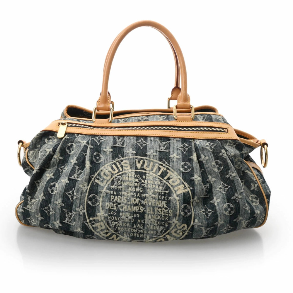 LOUIS VUITTON Monogram Denim Cabaslaye Blue Bag